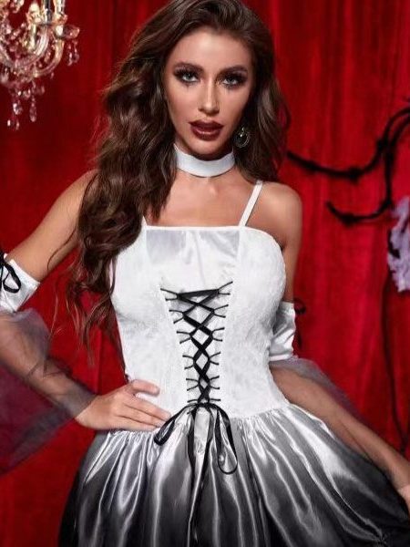 Vampire Ghost Black Angel Masquerade Show Witch Costume