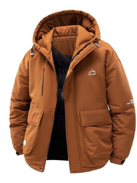 New Minimalist Solid Color Tie Drawstring Loose And Warm Cotton-padded Coat