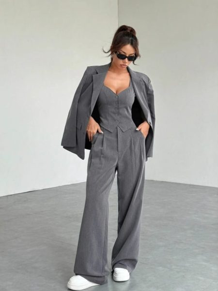 Women's Autumn And Winter Style Casual Three-piece Suit Pack