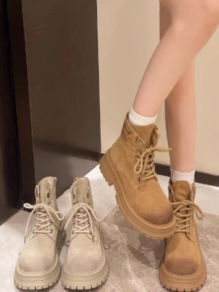 All-matching British Style Western Denim Worker Boots Outdoor Work Clothes Ankle Boots