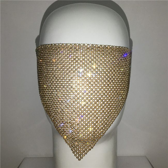 Personality Trend Accessories Rhinestone Mask