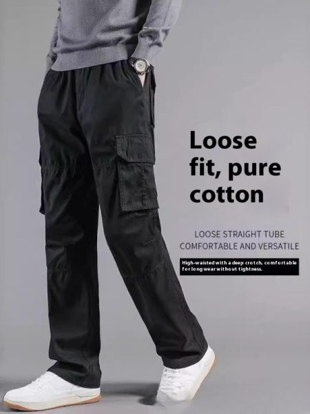 Men's Multi-pocket Plus Size 100 Cotton Cargo Pants