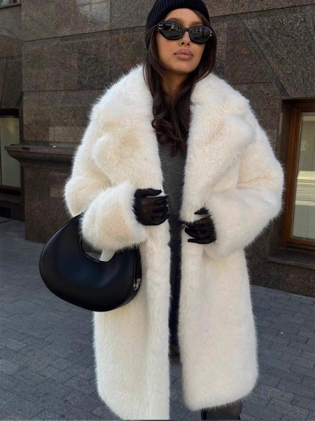 Women's Mid-length Fashion Artificial Wool Coat