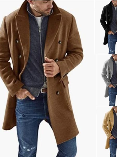 Woolen Men's Coat Warm Padded Jacket