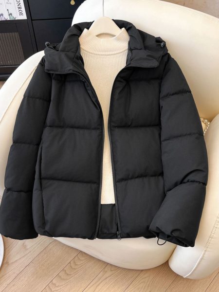 Down Cotton Jacket Windproof Hood