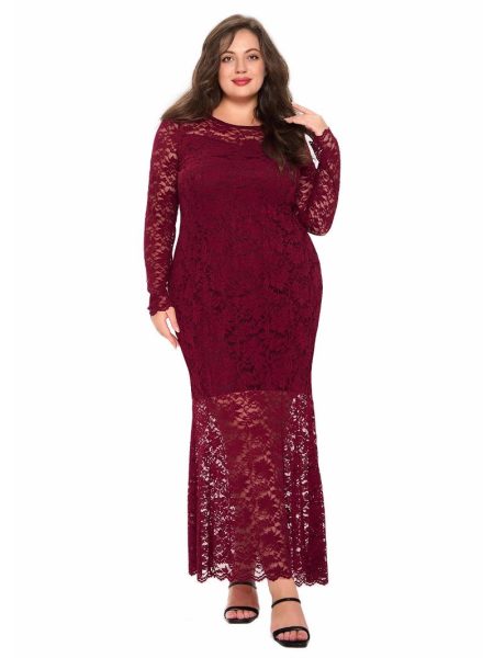 Women's New Lace Slim Fishtail Dress