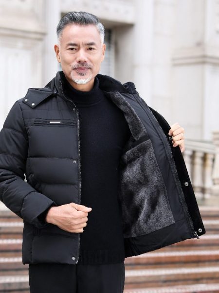 Winter Middle-aged And Elderly Fleece Padded Coat