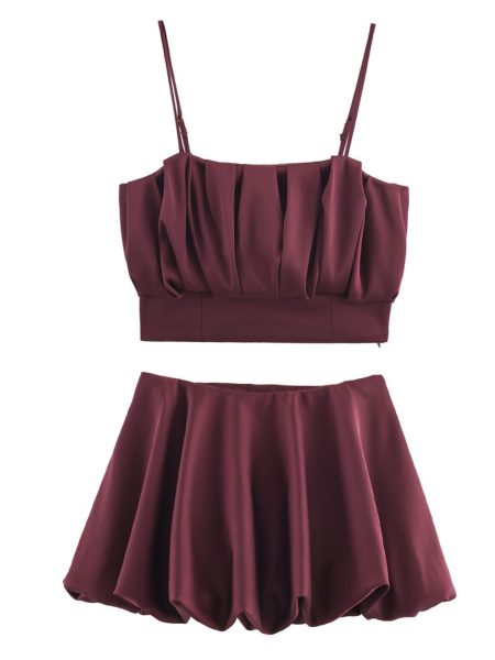 Sleeveless Vest And Skirt Women