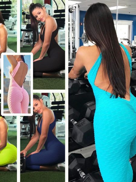 Yoga pants | honeycomb pants | female yoga fitness jumpsuit