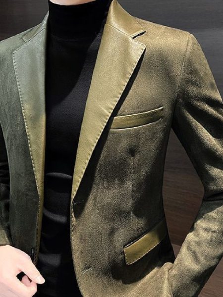 Fashion Casual Men's Patchwork Jacket