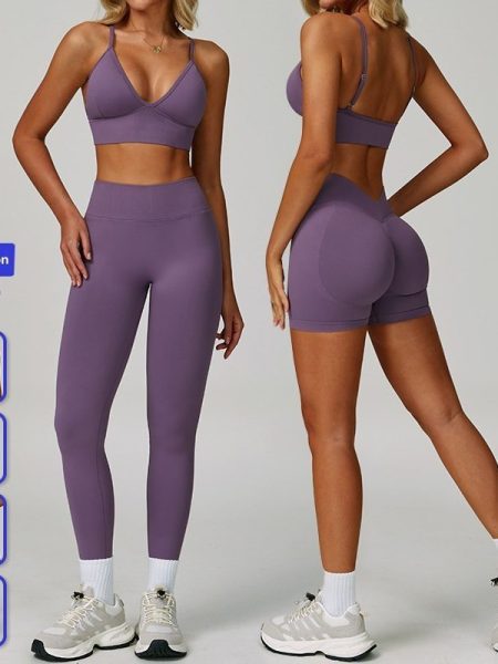 Seamless Tight Yoga Suit Waist Slimming Quick-drying Workout Clothes