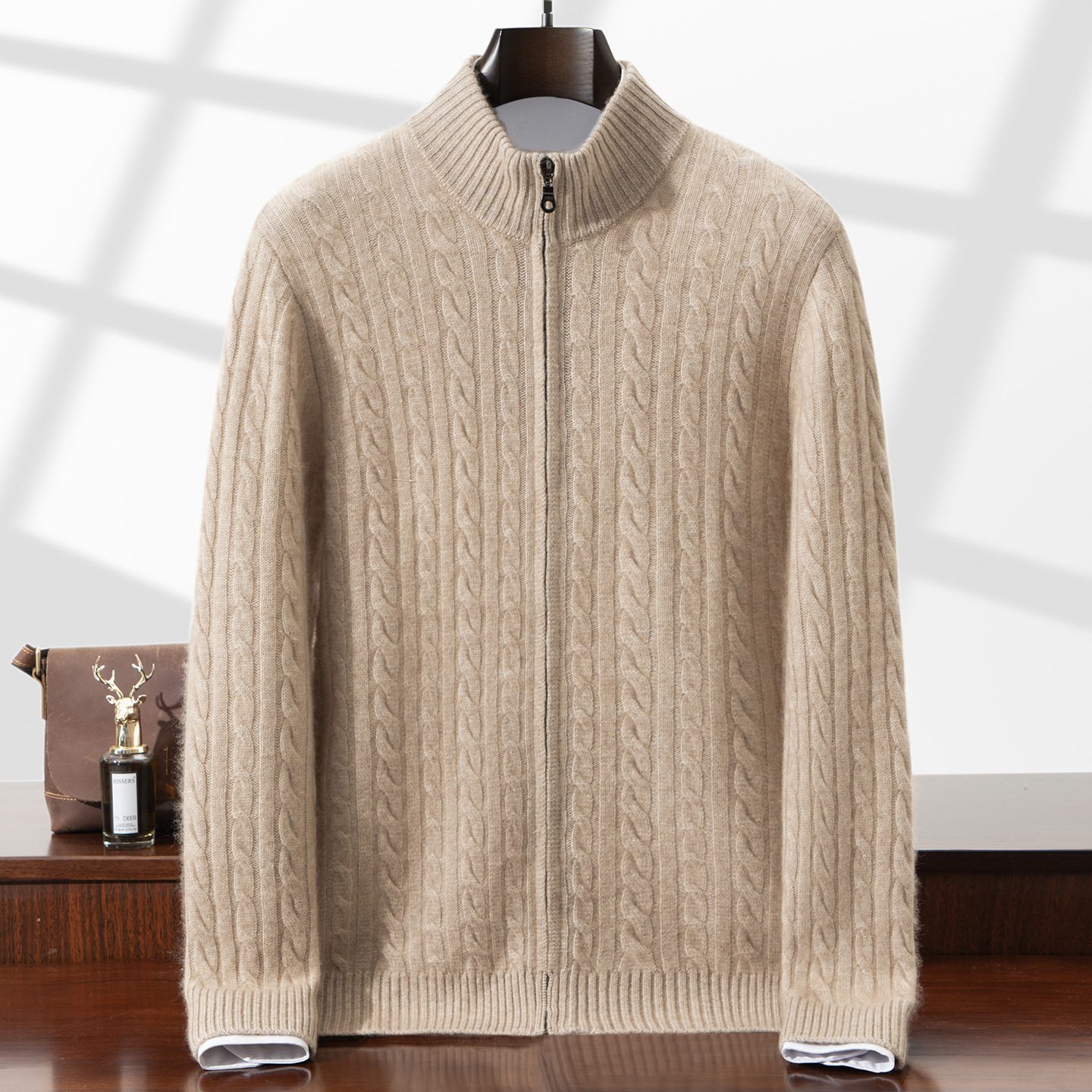 Men's Solid Color Casual Business Sweater