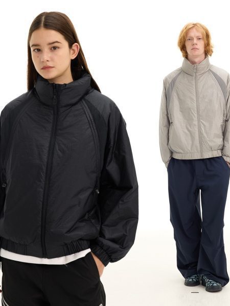 Lightweight Fleece Windproof Warm Stitching Loose Thick Cotton-padded Jacket