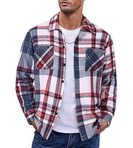 Plaid Casual Long Sleeve Jacket Versatile Shirt