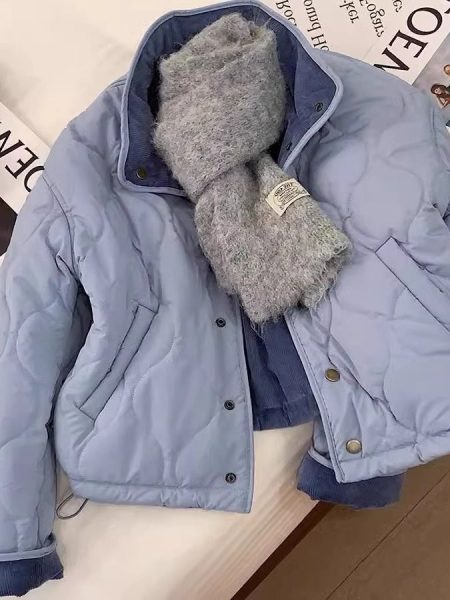 Blue Anti-aging Loose Women's Corduroy Niche Cotton Jacket