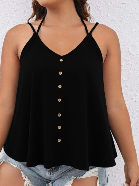 Casual V-neck Sexy Sleeveless Tank Top Versatile Women