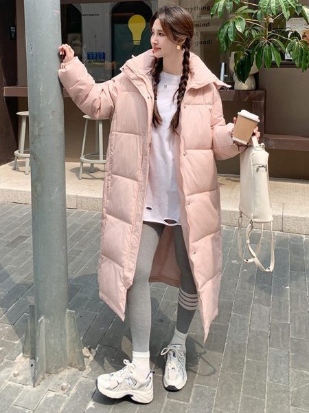 Women's Mid-length Over-the-knee Cotton Coat