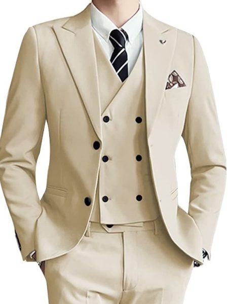Men's Suit Set Three-Piece Suit Formal Wear