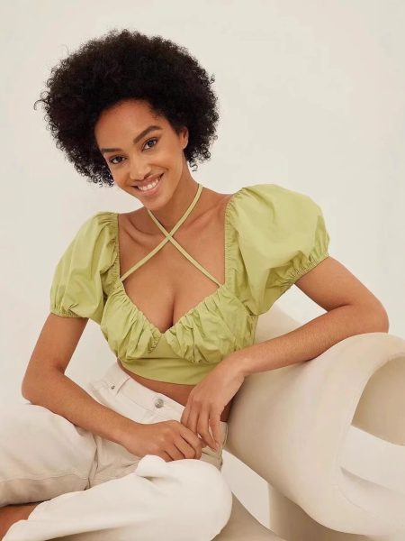 Off-shoulder Spaghetti Strap Top For Women In Pure Desire Style