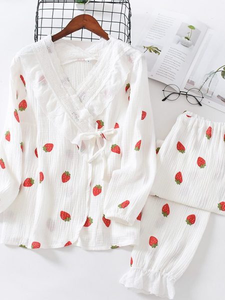 Pure Cotton Kimono And Post-pregnancy Nursing Clothes And Home Pajamas