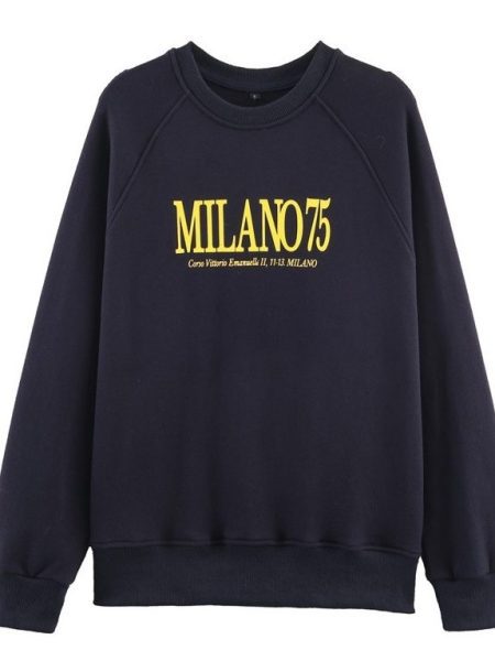Women's Round Neck Printed Sweatshirt
