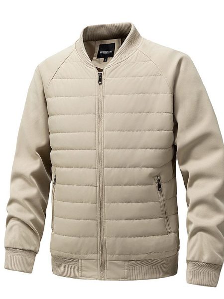 Baseball Collar Cotton-Padded Jacket
