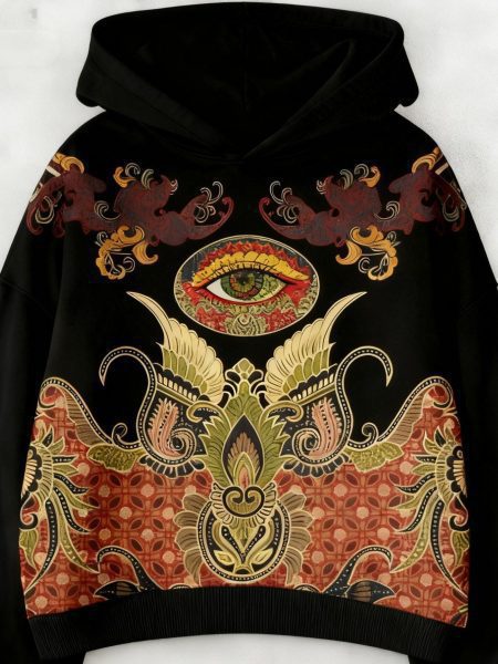 Fashion Casual Printed Polyester Sweater