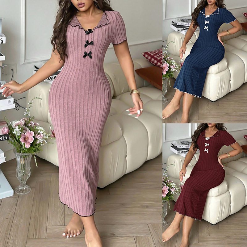 Buy Women's Clothing Online | Buy Trending Dresses for Women Nightgown Mid Length Dress Homewear