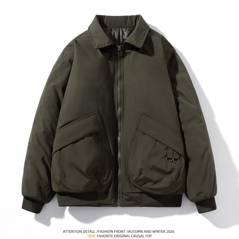 Men's Bomber Jacket Thickened Baseball Cotton Coat