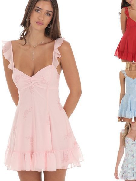 Chiffon Printed Slim-fit Jumpsuit Skirt Temperament Commute