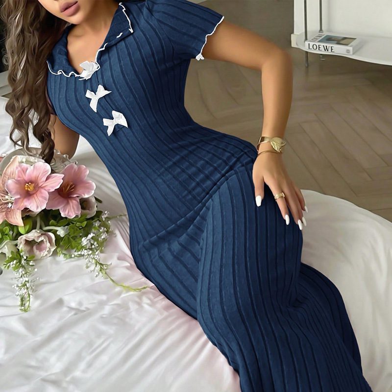 Nightgown Mid Length Dress Homewear