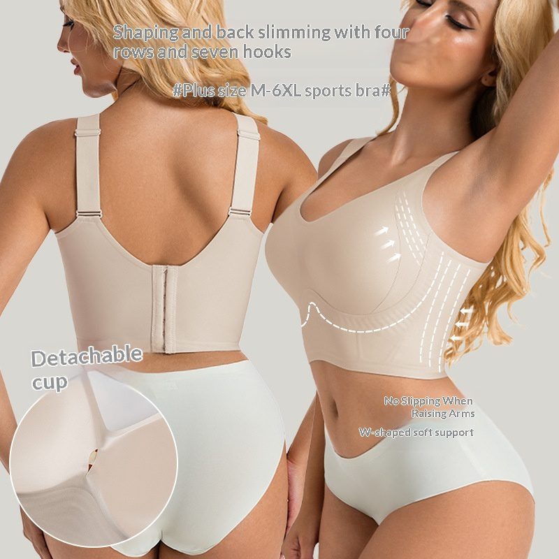 Womens Seamless Push-Up Plus-Size Bra