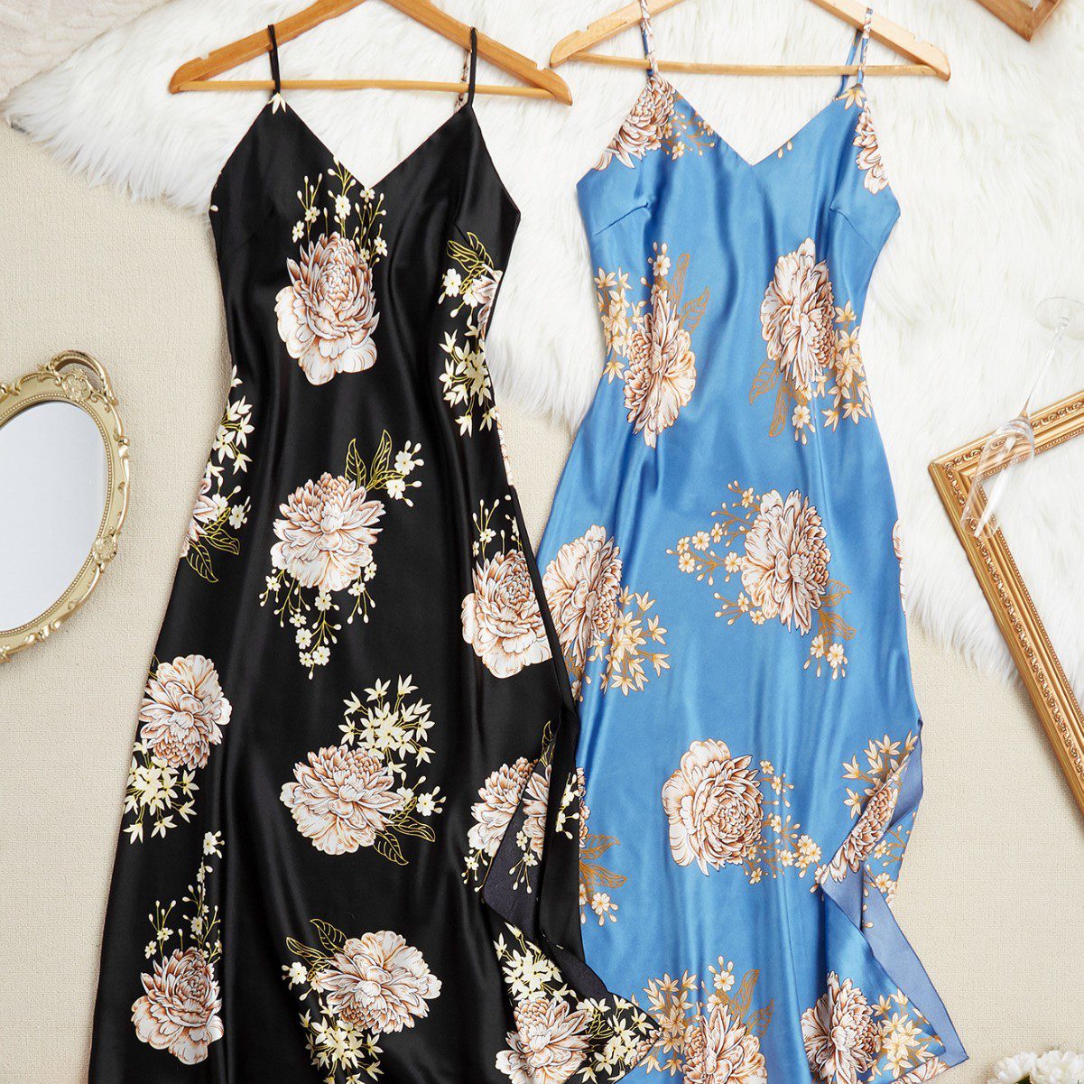 Womens Sexy Long Nightgown And Loungewear Set