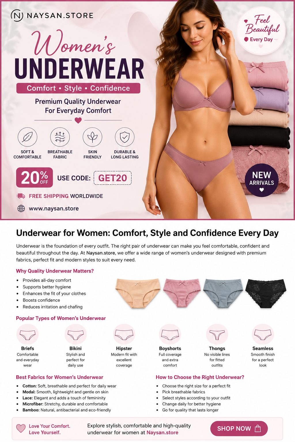 Comfortable Women’s Underwear in USA: The Complete Guide to Everyday Comfort & Confidence