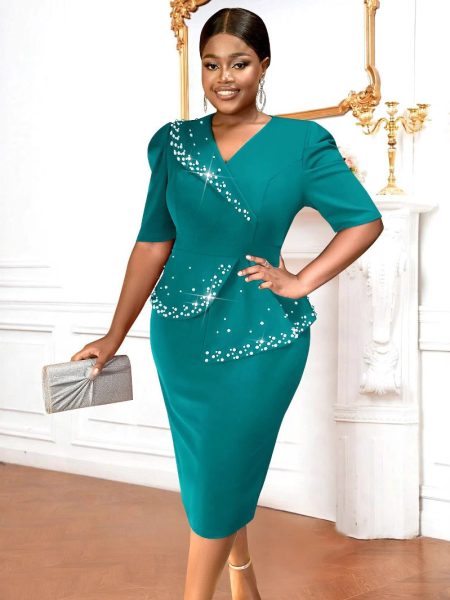 Ruffled Belly Covering Slimming Advanced Dress