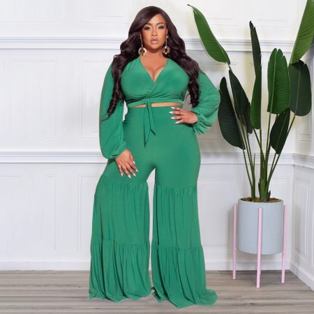 Long Sleeve Stitching Straight-leg Pants Casual Suit