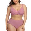 Glossy plus size bra set