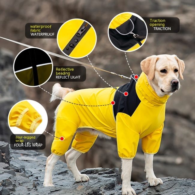 Shell Jacket Four-leg All-inclusive Dog Clothes Waterproof Windproof