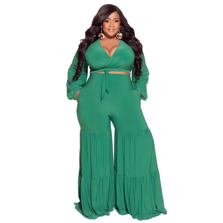Long Sleeve Stitching Straight-leg Pants Casual Suit