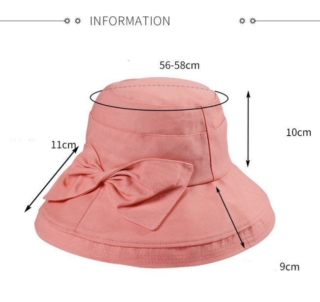 Women's Sunshade Summer Large Brim Bow Basin Hat