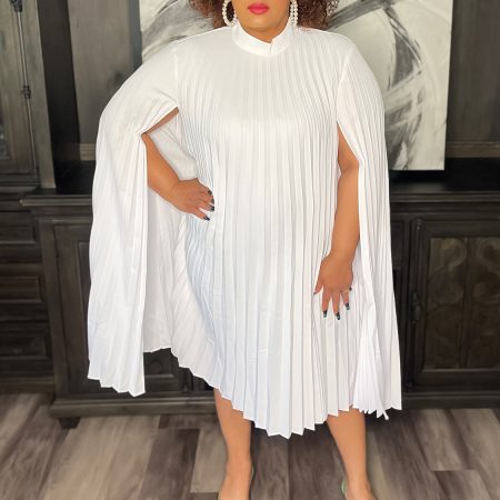 Cape Loose Pleated Plus Size African Dress