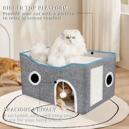 Super Wide Cat House For Indoor Cats