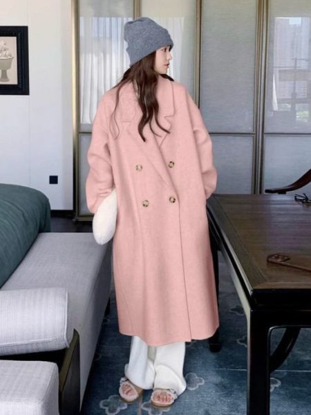 High-grade Gray Woolen Coat For Women Autumn