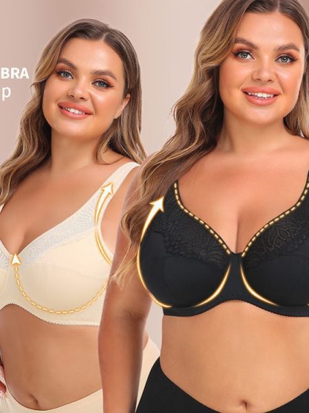 Lace Steel Ring Plus Size Women's Bra