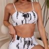 Women's Bikini Set Boxers With A Pull-in Bikini Suit For Vacation Chic