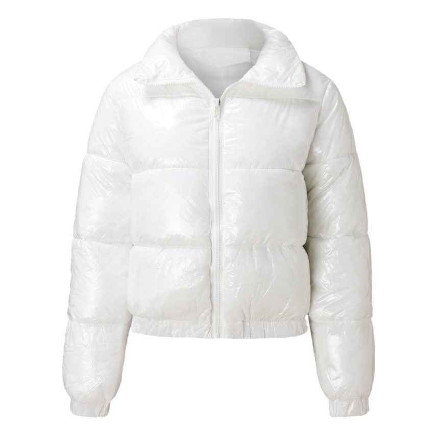 Bright Metallic Short Women's Cotton-padded Jacket
