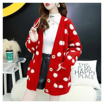 Women's sweet loose sweater coat
