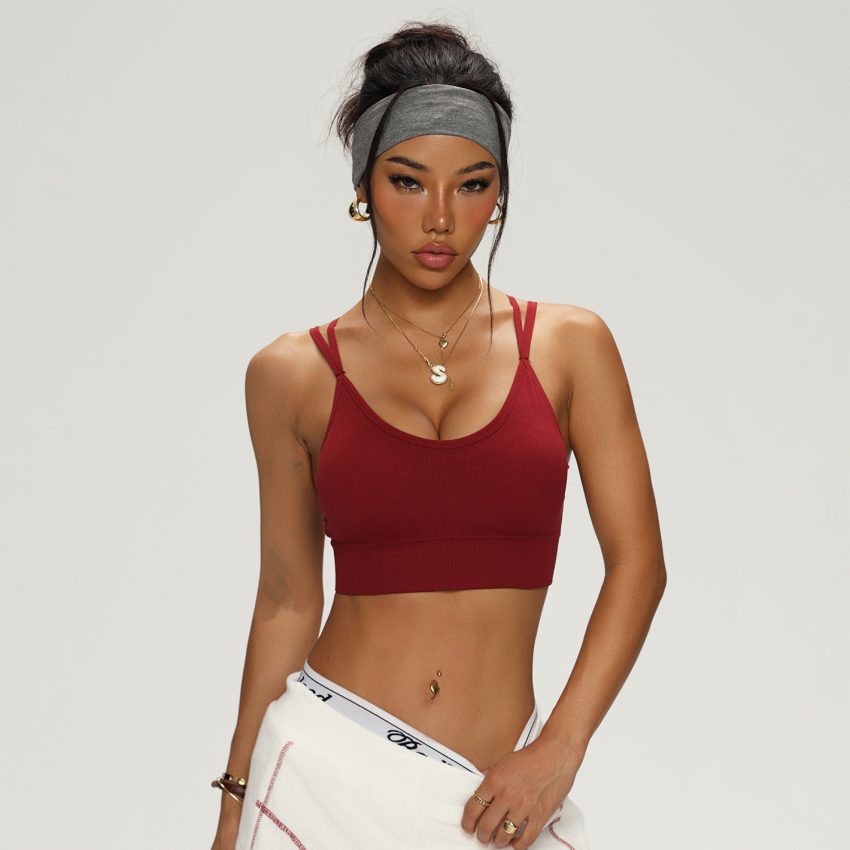 Cross Back Bra With Shoulder Straps