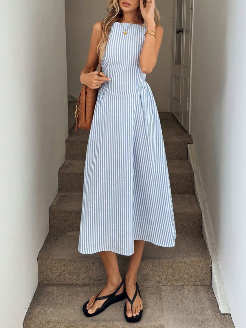 Women's Casual Sleeveless Pocket Fashion Dress