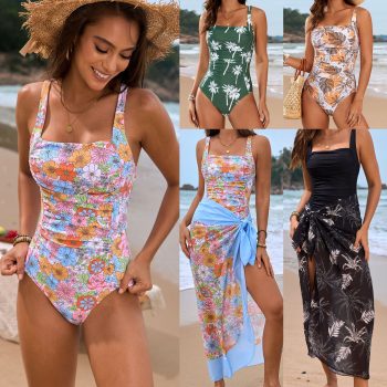 New Small Floral One-piece Swimsuit Suit Women